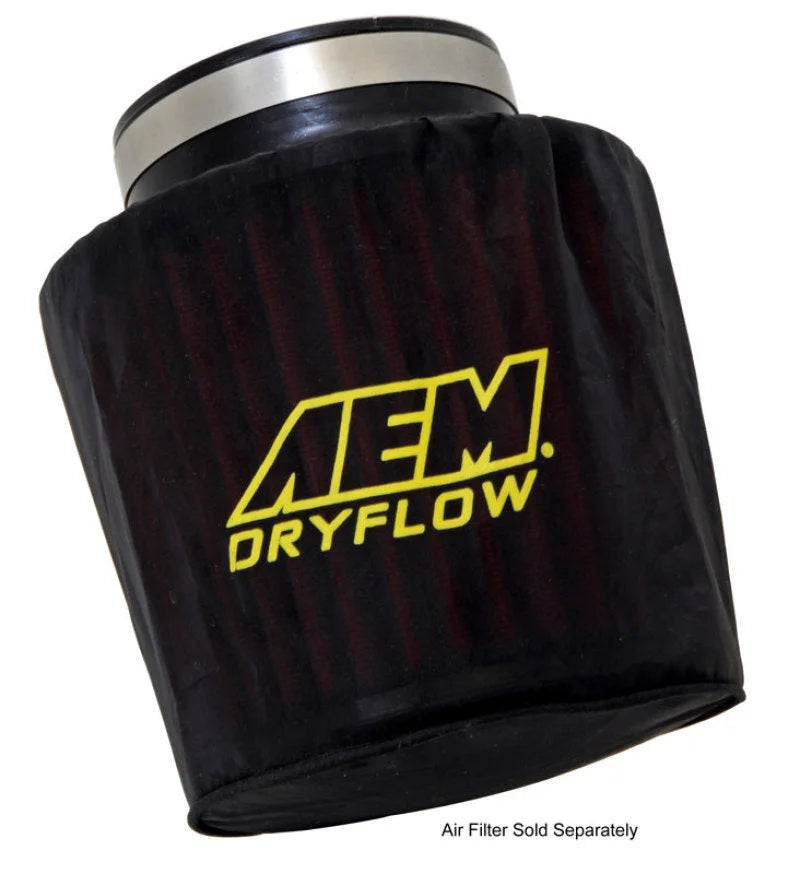 AEM Air Filter Wrap 6 in Base 5 1/4 in Top 5 in Tall - Side View