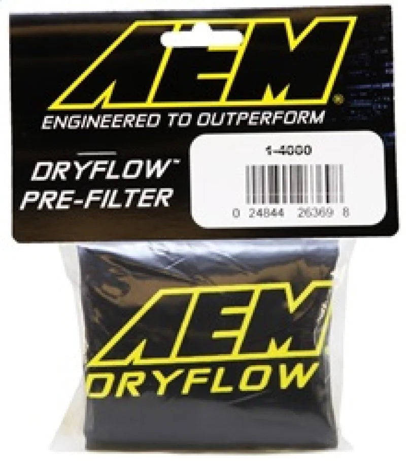 AEM Air Filter Wrap 6 in Base 5 1/4 in Top 5 in Tall - Back View