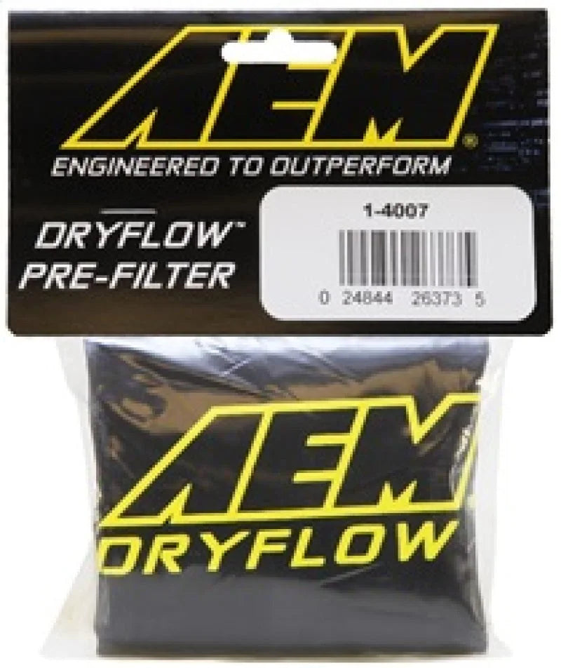 AEM Air Filter Wrap 6 in Base 5 1/8in Top 7 1/8 in Tall - Side View