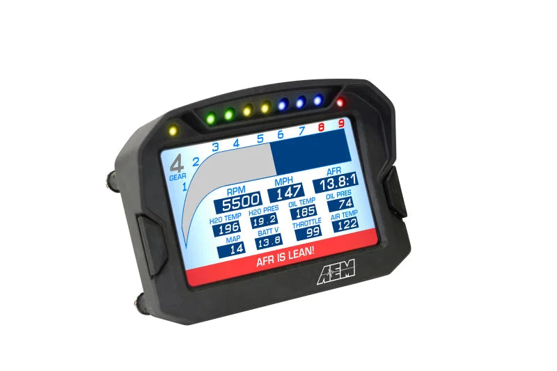 AEM CD-5 Carbon Digital Dash Display - Side View