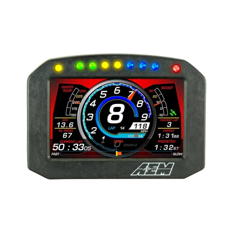 AEM CD-5 Carbon Flush Digital Dash Display - Side View