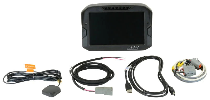 AEM CD-7 Non Logging GPS Enabled Race Dash Carbon Fiber Digital Display w/o VDM (CAN Input Only) - Main Product View