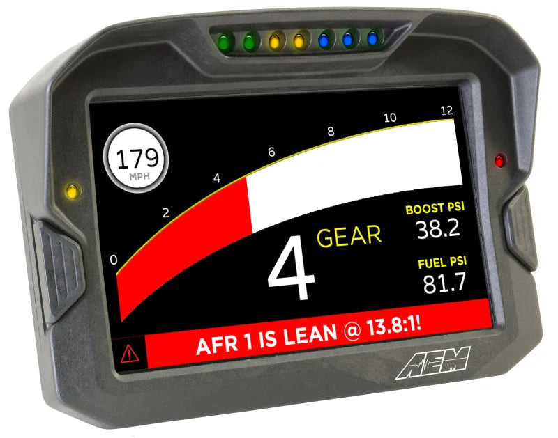 AEM CD-7 Non Logging GPS Enabled Race Dash Carbon Fiber Digital Display w/o VDM (CAN Input Only) - Installation View