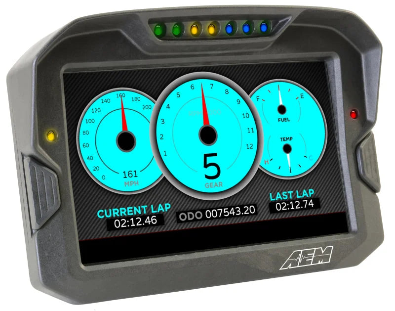 AEM CD-7 Non Logging GPS Enabled Race Dash Carbon Fiber Digital Display w/o VDM (CAN Input Only) - Additional View 8