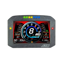 Load image into Gallery viewer, AEM CD-7LG Carbon Logging Flush Digital Dash Display w/ Internal 20Hz GPS &amp; Antenna - Side View