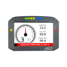 Load image into Gallery viewer, AEM CD-7LG Carbon Logging Flush Digital Dash Display w/ Internal 20Hz GPS &amp; Antenna - Detail View