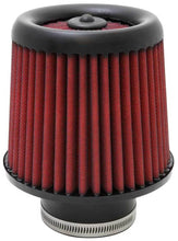 Load image into Gallery viewer, AEM Dryflow Air Filter - Round Tapered 5in Top OD x 6 Base OD x 5.563in H x 3in Flange ID - Back View