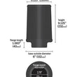 Load image into Gallery viewer, AEM Dryflow Conical Air Filter 2.75in Flange ID / 6in Base OD / 5.125in Top OD / 9.125in Height - Additional View 9
