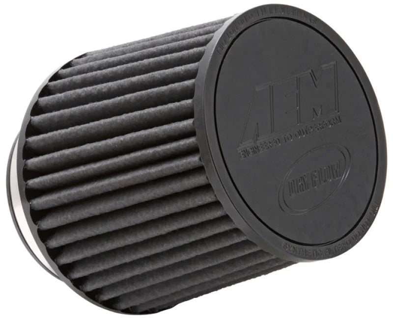 AEM Dryflow Conical Air Filter 6in Base OD x 3.5in Flange ID x 5.25in Height - Side View