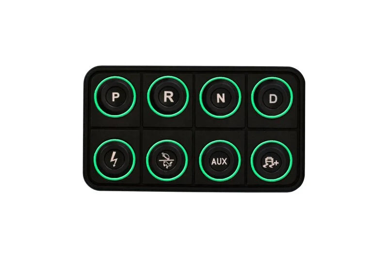 AEM EV 8 Button Keypad CAN Based Programmable Backlighting - Main Product View