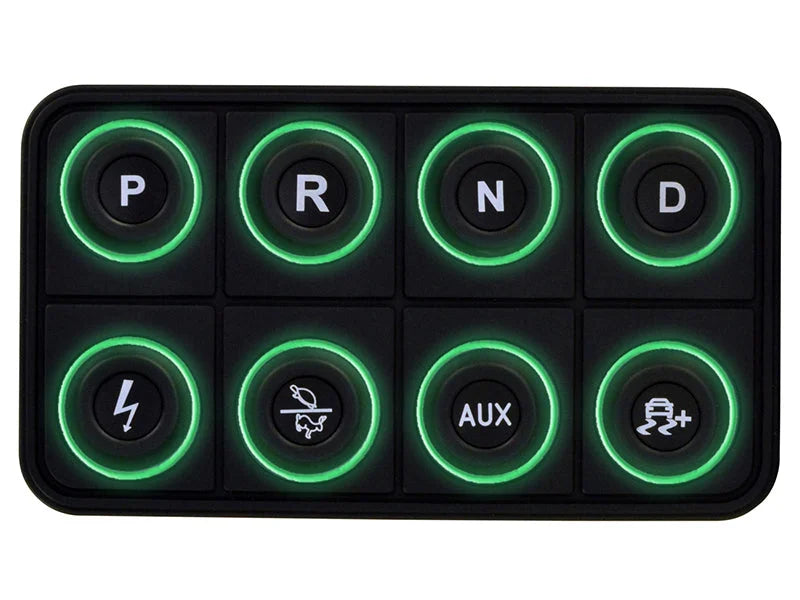 AEM EV 8 Button Keypad CAN Based Programmable Backlighting - Back View