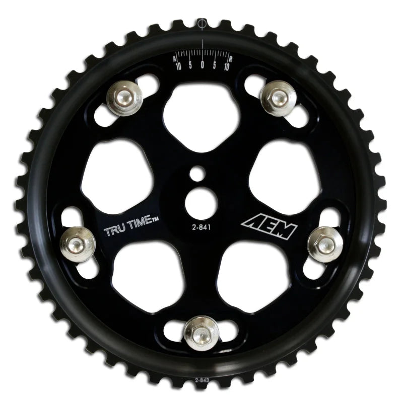AEM Evo 8 & IX Black Tru-Time Cam Gear - Main Product View