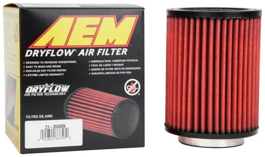 AEM Air Filter, 3inFLG/ 5inOD/ 6-1/2inH Dry Flow - Additional View 8
