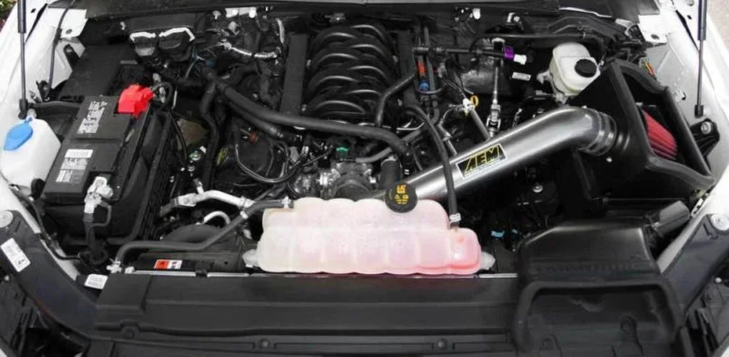 AEM 2015 Ford F-150 5.0L V8 Cold Air Intake System - Side View