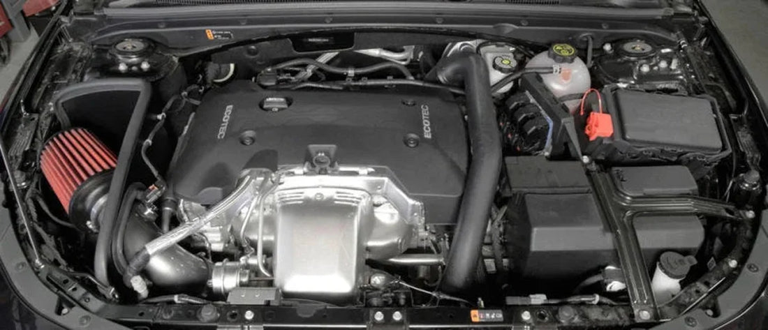 AEM 16-17 Chevrolet Malibu 2.0T Cold Air Intake - Back View