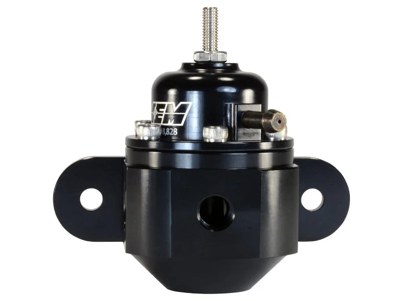 AEM Universal Black Adjustable Fuel Pressure Regulator - Back View