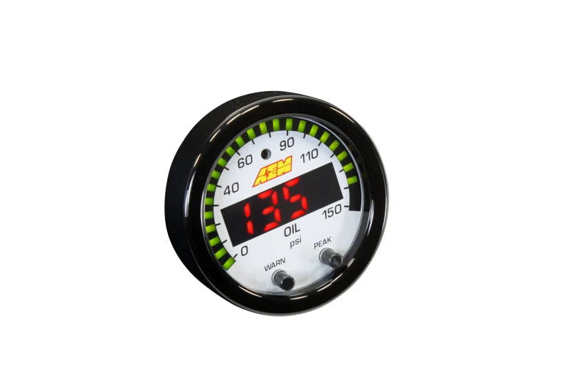 AEM X-Series 0-150 Oil Pressure Gauge Kit - Back View
