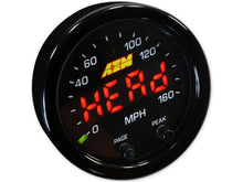 Load image into Gallery viewer, AEM X-Series 0-160 MPH Black Bezel w/ Black Face GPS Speedometer Gauge - Back View
