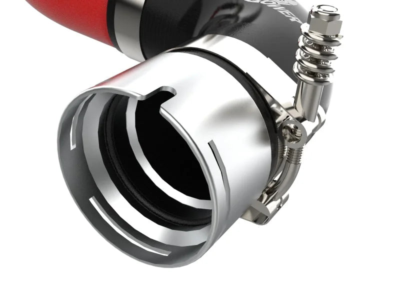 AFE 2018-2020 Kia Stinger 19-22 G70 BladeRunner 3in Aluminum Hot Charge Pipe Red - Back View