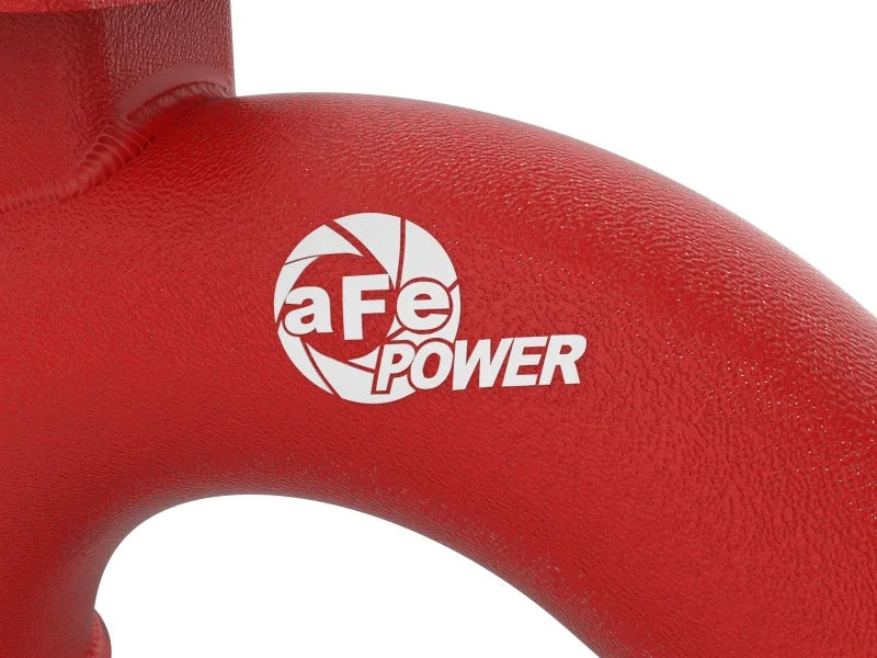 AFE 2018-2020 Kia Stinger 19-22 G70 BladeRunner 3in Aluminum Hot Charge Pipe Red - Installation View