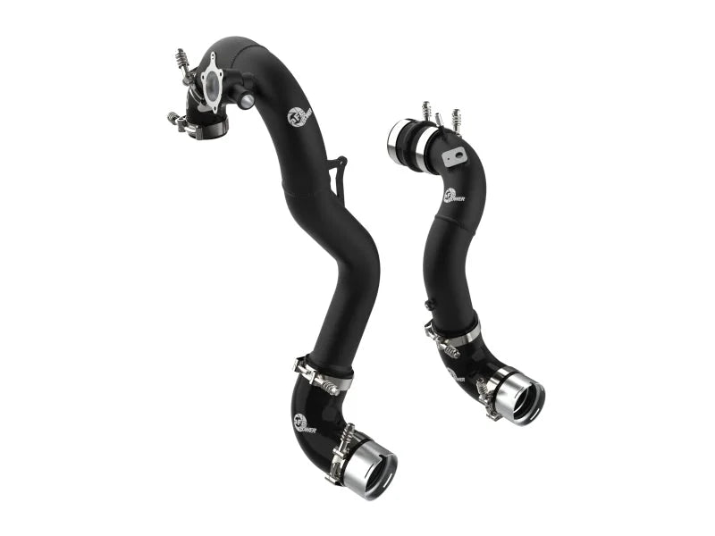 AFE 21-22 Ford Bronco L4-2.3L (t) BladeRunner Alum Hot/Cold Charge Pipe Kit - Black - Main Product View