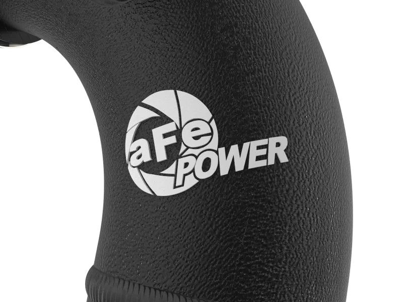 AFE 21-22 Ford Bronco L4-2.3L (t) BladeRunner Alum Hot/Cold Charge Pipe Kit - Black - Back View