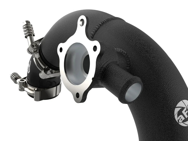 AFE 21-22 Ford Bronco L4-2.3L (t) BladeRunner Alum Hot/Cold Charge Pipe Kit - Black - Installation View