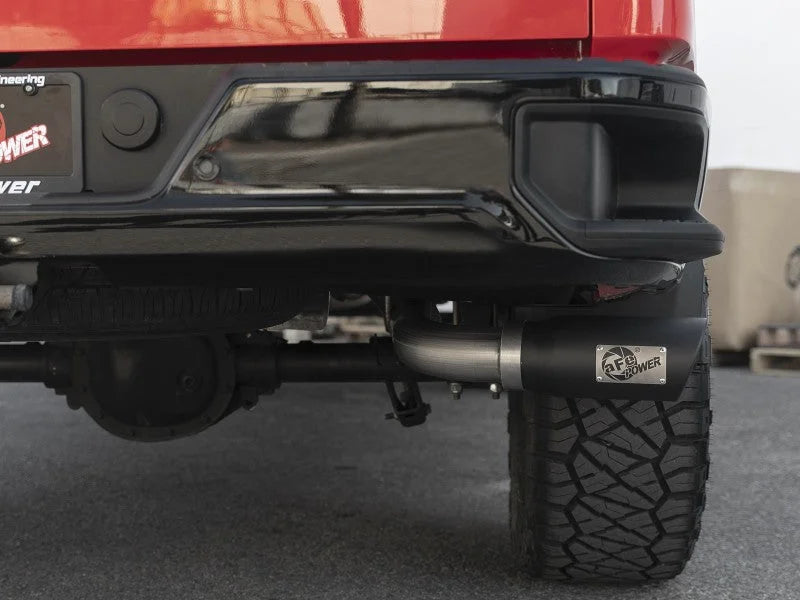AFE Apollo GT Series 19-20 GM 1500 2.7L (T) 409 SS CB Exhaust System w/Black Tip - Installation View