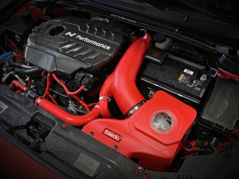 AFE Takeda 19-20 Hyundai Veloster N 2.0L (t) Momentum Cold Air Intake System w/Pro DRY S Filter - Side View