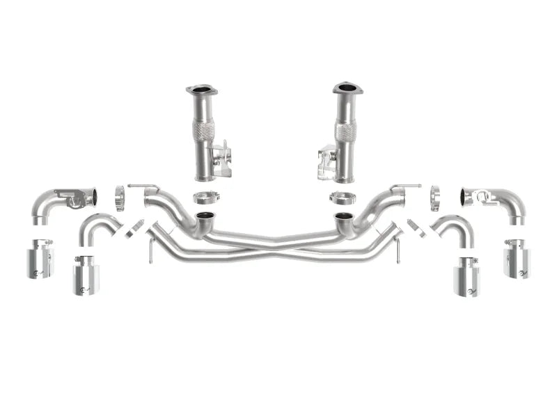 AFe MACH Force-Xp 304 Stainless Steel Cat-Back Exhaust Polished 2020 Chevrolet Corvette C8 - Additional View 6