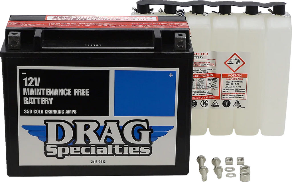 AGM Battery - YTX24HLBS DragSpecialties DTX24HL-BS - Main Product View