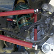 Load image into Gallery viewer, ALTA 02-12 Mini Cooper/S/JCW (Incl. 05-12 Convertible) &amp; 09-12 Clubman Rear Endlinks Adj. Pair - Red - Side View