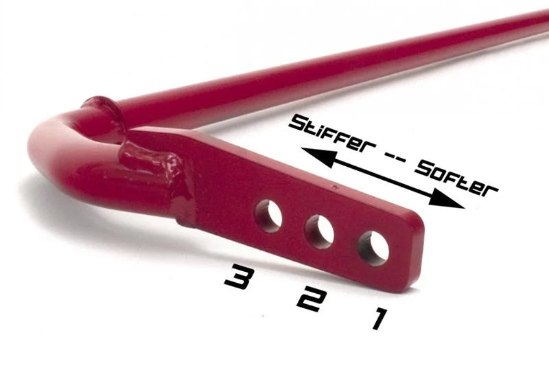 ALTA 02-12 Mini Cooper/S/JCW (Incl. 05-12 Convertible) & 09-12 Clubman Rear Swaybar 22mm - Red - Side View