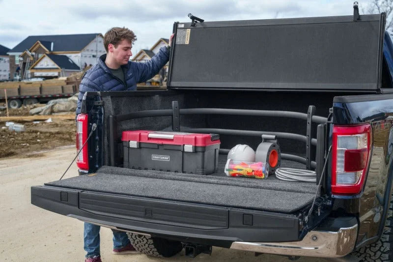 AMP Research 04-22 Ford F-150 Bedxtender HD Sport - Black (Optional No-Drill Brkt 74602-01A) - Additional View 9