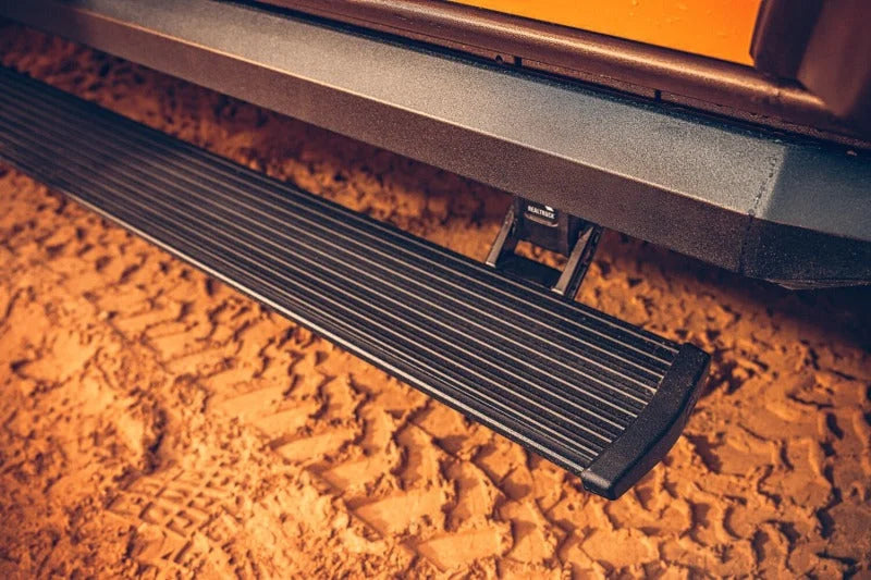 AMP Research 18-24 Jeep Wrangler JL 2DR PowerStep XL - Black (Incl OEM Style Illumination) - Side View