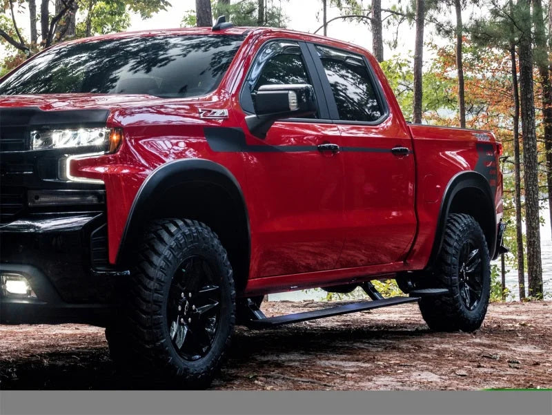 AMP Research 19-21 Chevy Silverado 1500 Crew Cab PowerStep Plug N Play - Black (w/OEM Illumination) - Main Product View