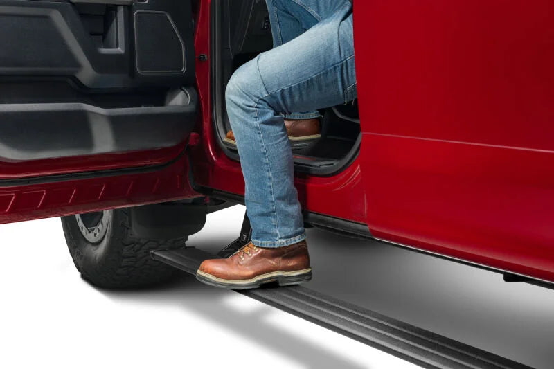 AMP Research 19-21 Chevy Silverado 1500 Extended Cab/Double Cab PowerStep Smart Series - Side View