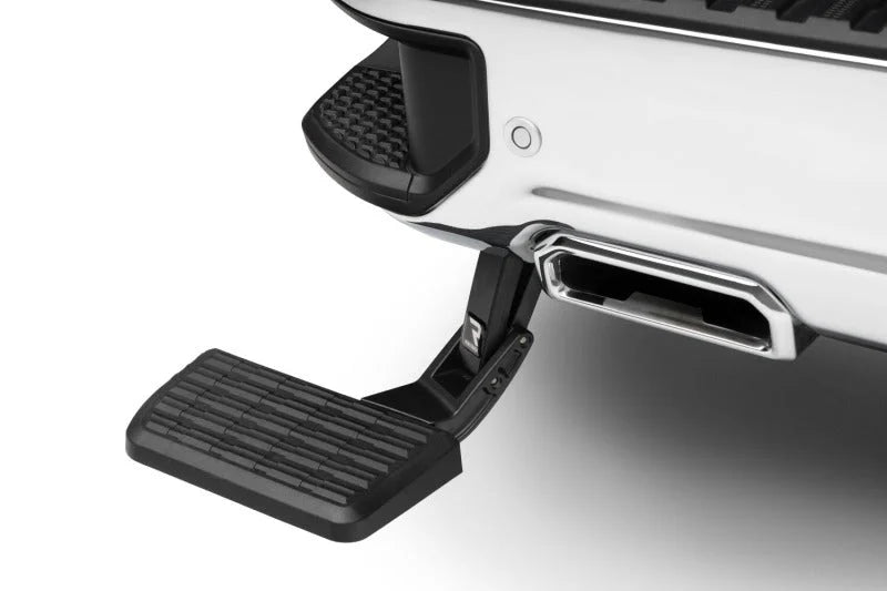 AMP Research 19-22 Chevrolet/GMC Silverado/Sierra 1500 BedStep - Black - Back View