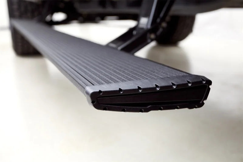 AMP Research 19-22 Ram 1500 Crew Cab PowerStep Xtreme - Black (Incl OEM Style Illumination) - Installation View