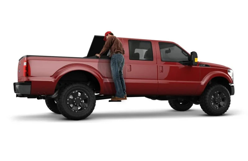 AMP Research 1999-2016 Ford F-250/350 All Beds BedStep2 - Black - Back View