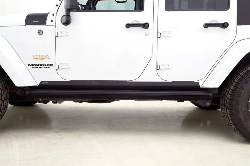 AMP Research 2007-2017 Jeep Wrangler JK 4 Door PowerStep Xtreme - Black - Back View