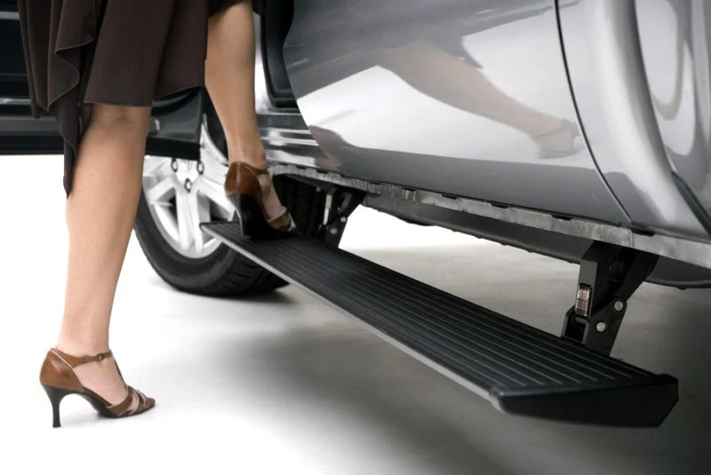 AMP Research 2007-2017 Toyota Tundra Double Cab/CrewMax PowerStep - Black - Side View