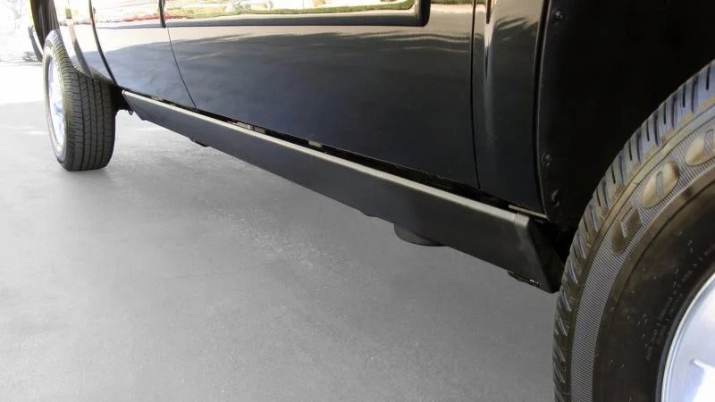 AMP Research 2015-2016 Chevy Silverado 2500/3500 Double/Crew Cab PowerStep Plug N Play - Black - Back View