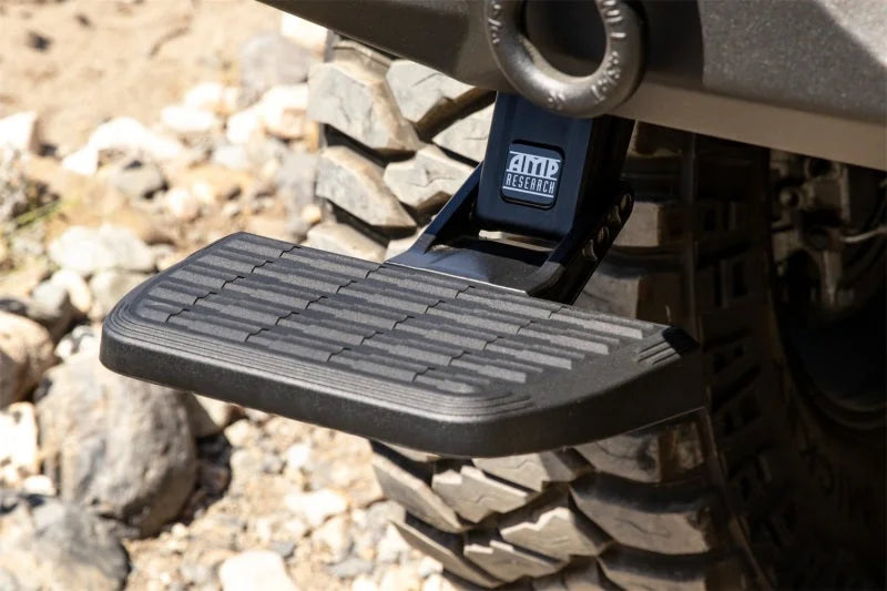 AMP Research 2018 Jeep Wrangler (JL) BedStep - Black - Back View