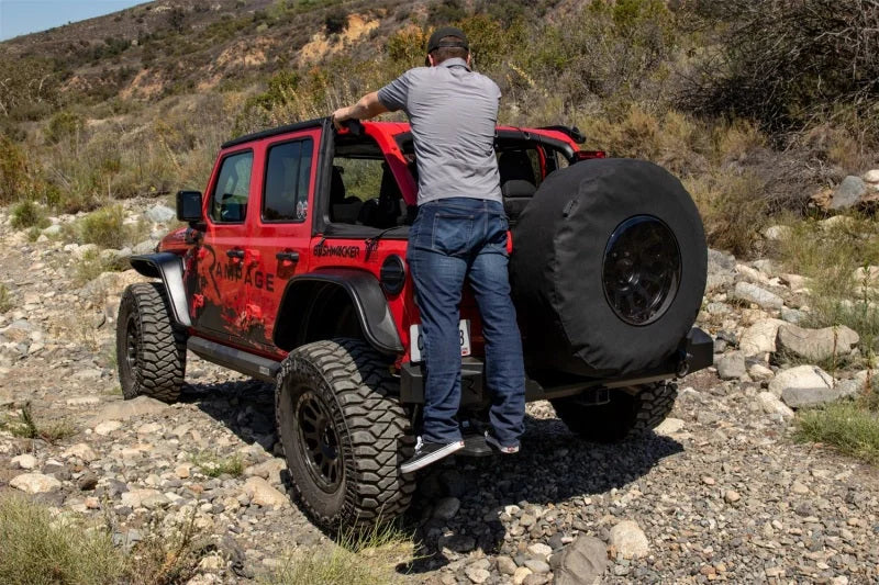 AMP Research 2018 Jeep Wrangler (JL) BedStep - Black - Installation View