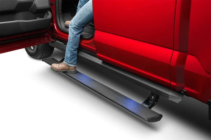 AMP Research 2020 Ford F250/350/450 SuperCrew Cab PowerStep XL - Black - Side View
