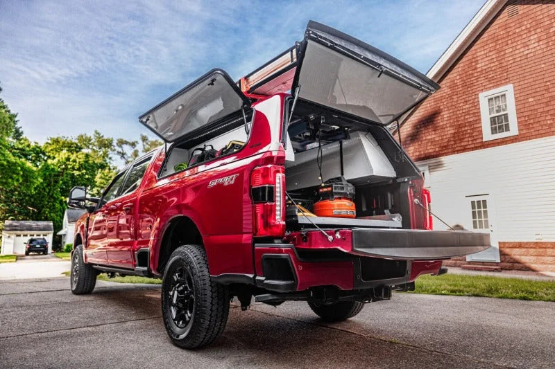 AMP Research 2023 Ford F-250 Super Duty BedStep - Black - Back View