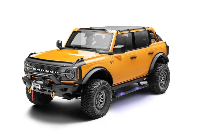 AMP Research 21-23 Ford Bronco 4 Door (Excl. Raptor) XL PowerStep - Black - Back View