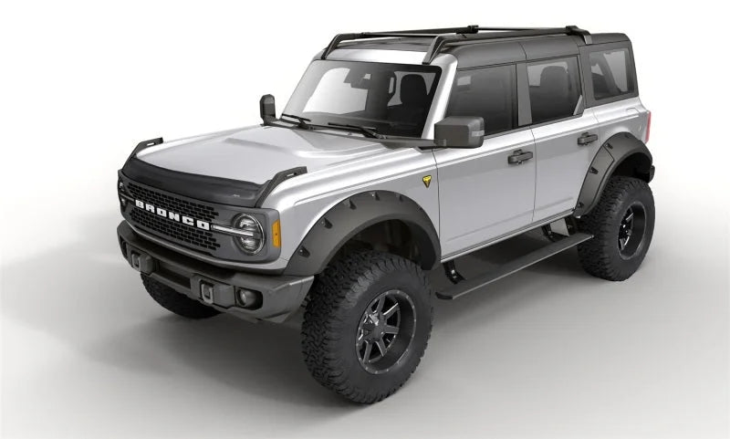 AMP Research 21-23 Ford Bronco (Excl. Raptor) / 19-22 Ford Ranger Powerstep Plug N Play - Black - Side View