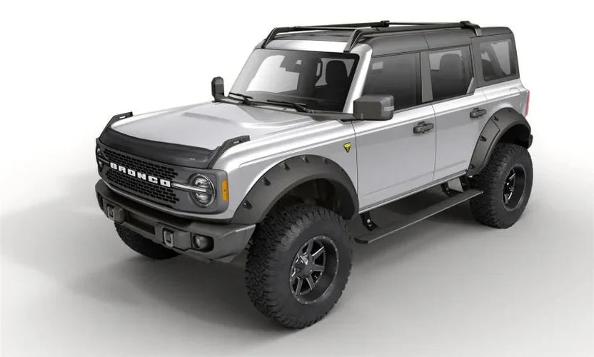 AMP Research 21-23 Ford Bronco (Excl. Raptor) / 19-22 Ford Ranger Powerstep Plug N Play - Black - Side View